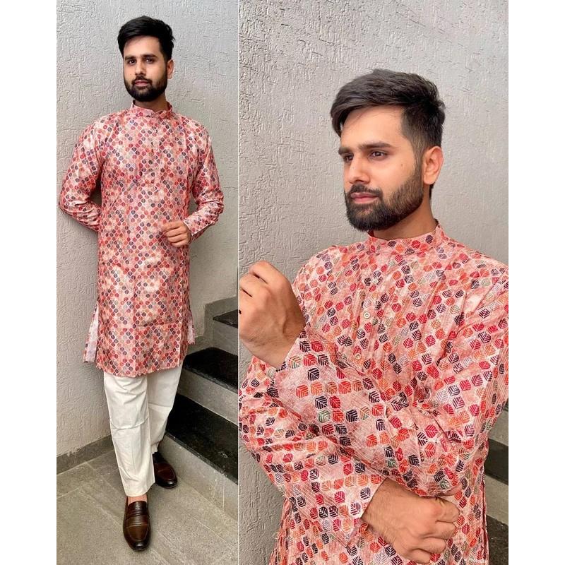 Men'S Fashion Kurta - Luksusowa islamska arabska szata Abaya Moda
