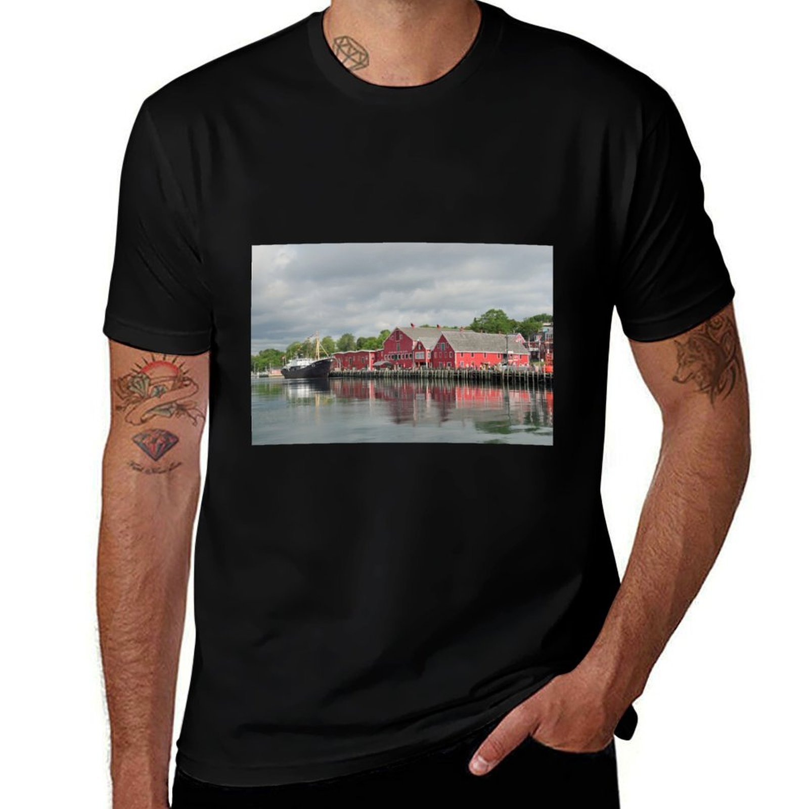 Men'S Fashion Nova - Koszulka z miasta Lunenburg, Nowa Szkocja,