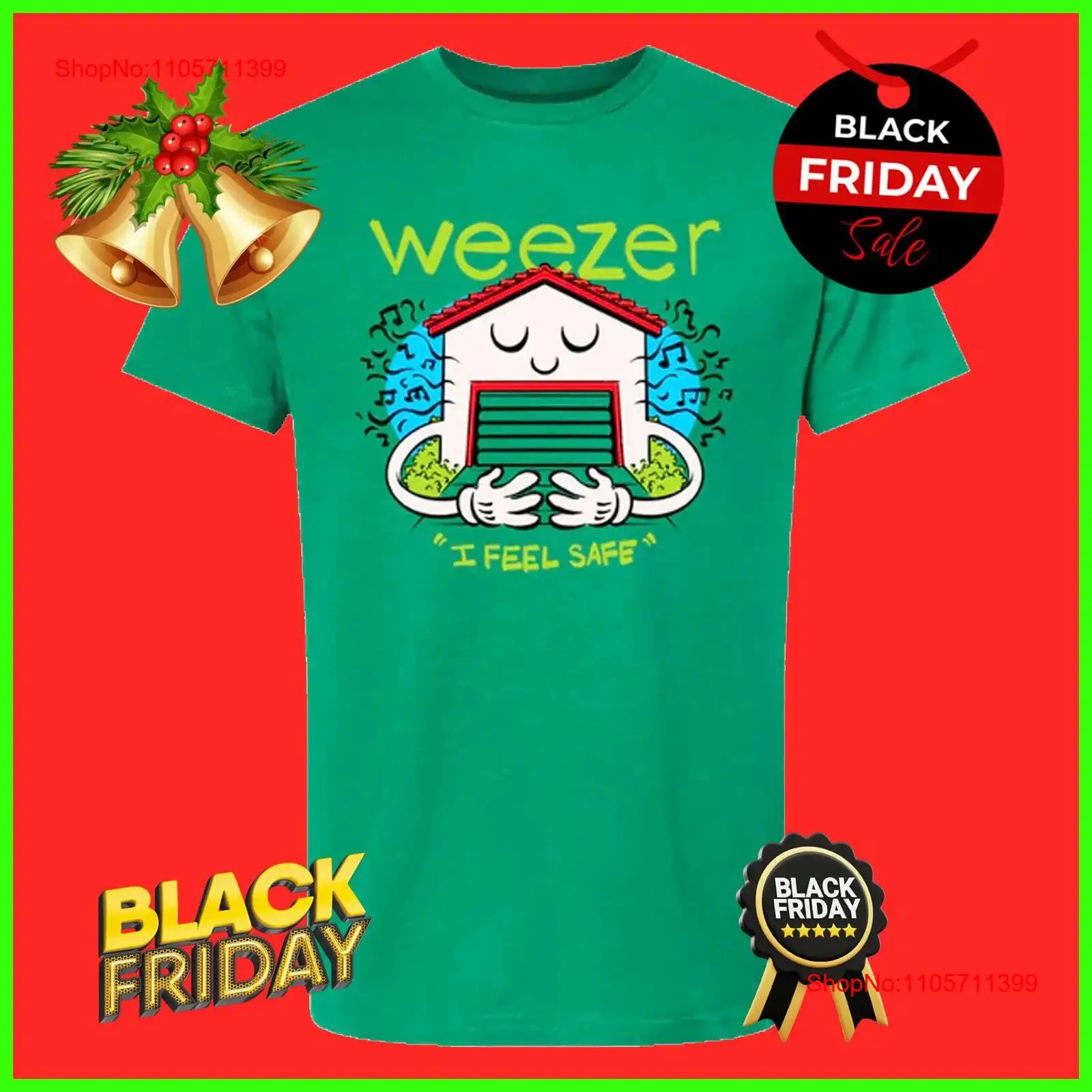 Men'S Fashion Garage - Koszulka Weezer Garage I Feel Safe