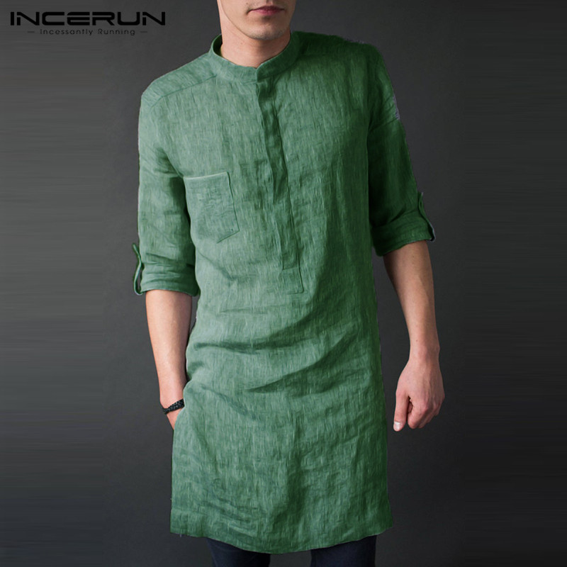 INCERUN Męskie koszulki midi z – Men'S Fashion Kurta recenzja i cena