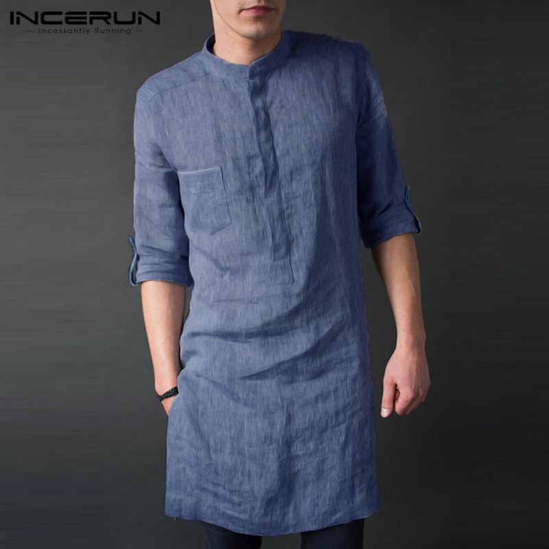 INCERUN Męskie koszulki midi z – Men'S Fashion Kurta recenzja i cena