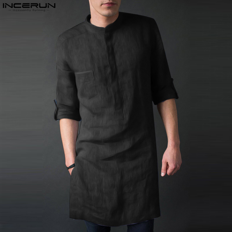 INCERUN Męskie koszulki midi z – Men'S Fashion Kurta recenzja i cena