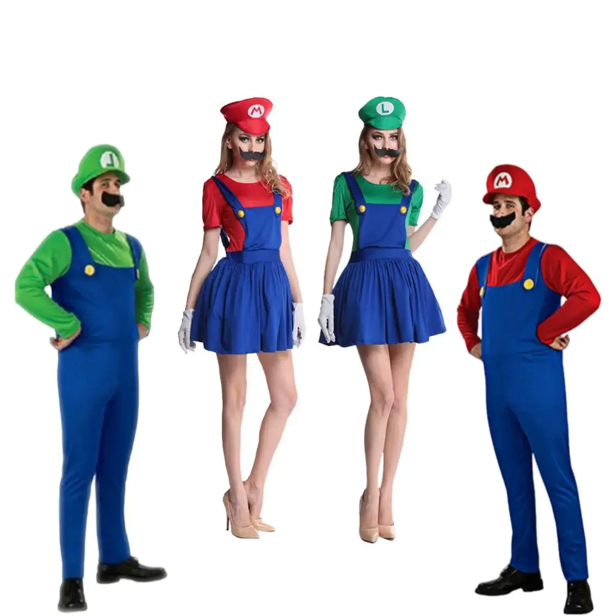 Kostium Luigi Deluxe dla doros – Mens Fashion Jumpsuit recenzja i cena