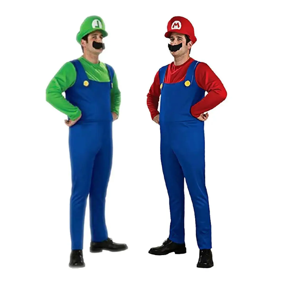 Kostium Luigi Deluxe dla doros – Mens Fashion Jumpsuit recenzja i cena