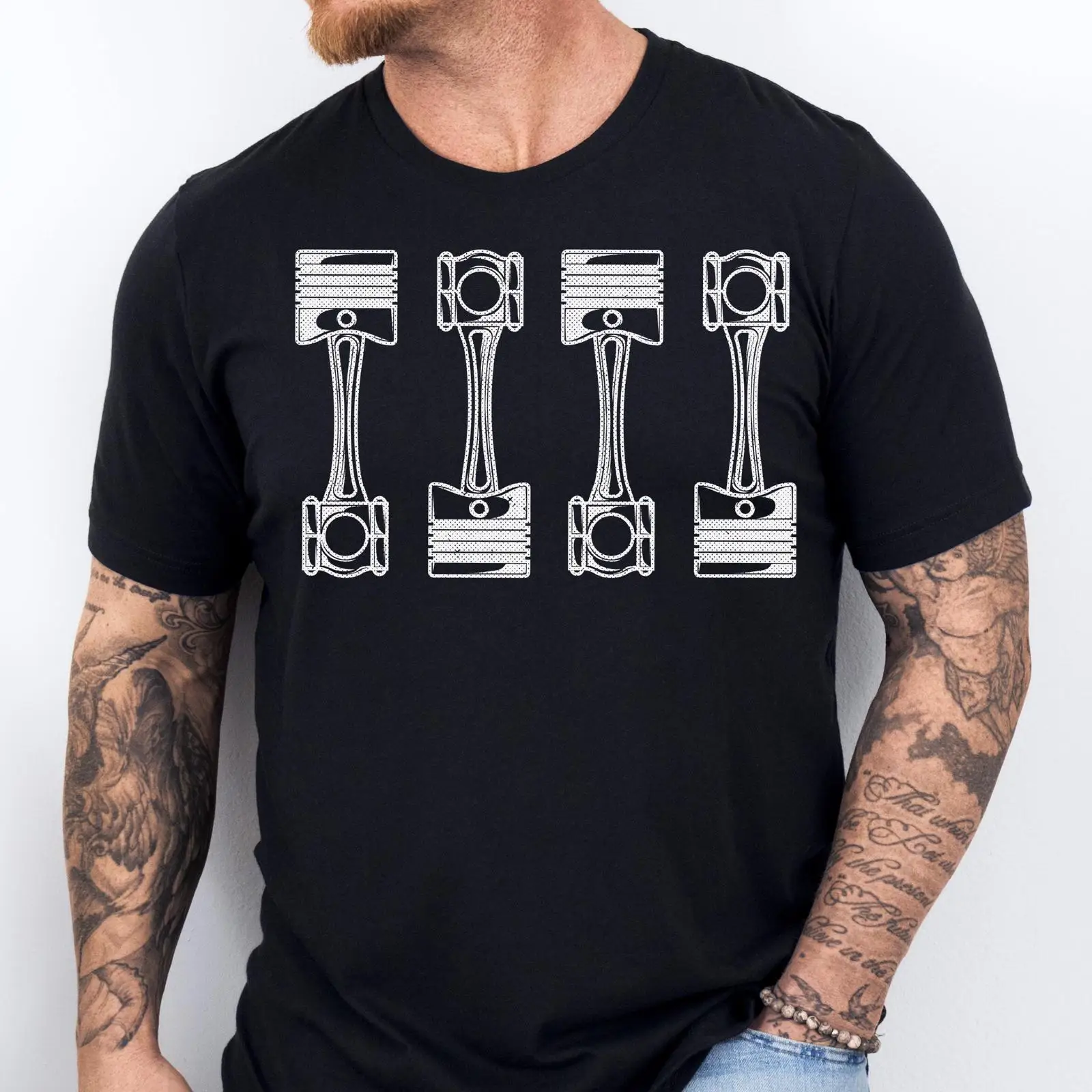 Koszulka z tłokami silnika sam – Men'S Fashion Garage recenzja i cena